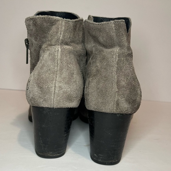 Born Gray Suede Zippered Ankle Boots - Picture 4 of 13